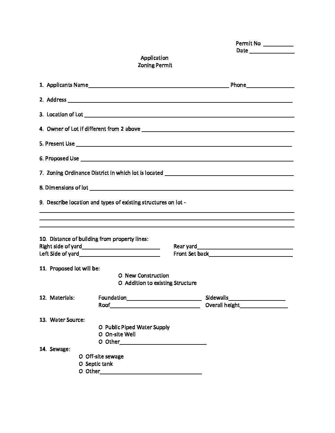 Thumbnail of the first page of 'Building Permit 2020'